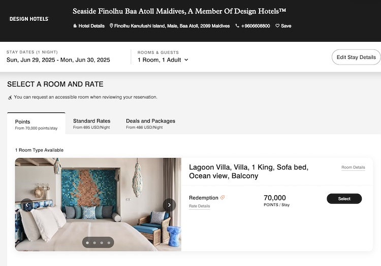 design hotel maldives award search